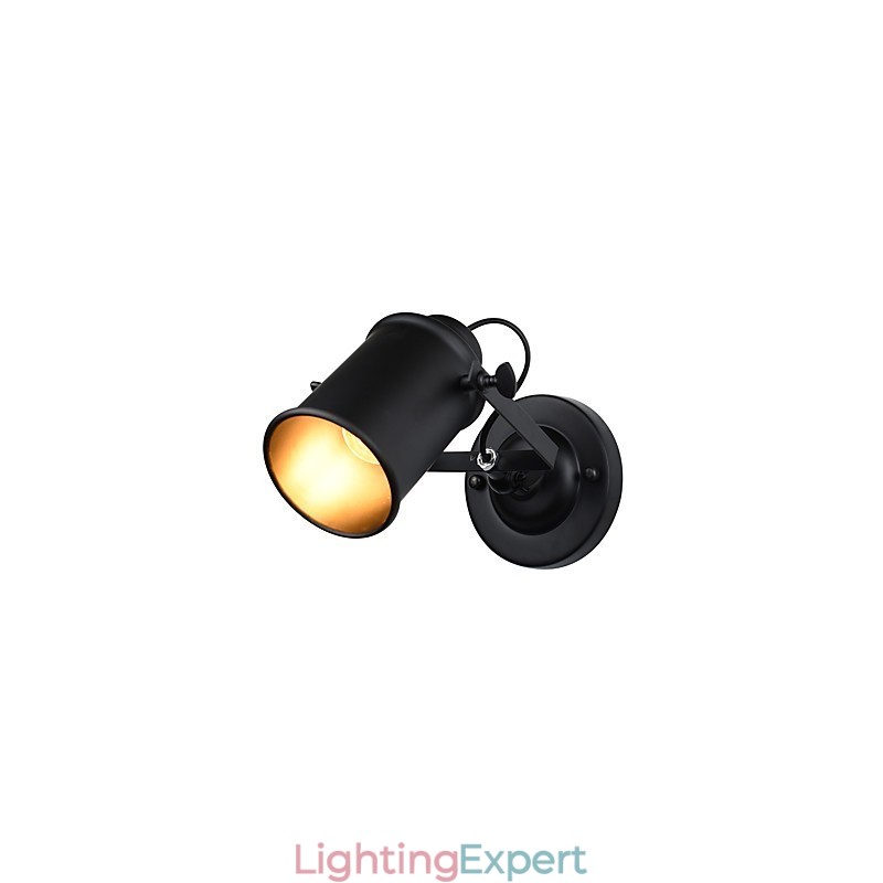 Painted Steel Wall Lamp Dumb Black American Coffee Decoration Retro Wall Light Lightsaber Lamp On Wall