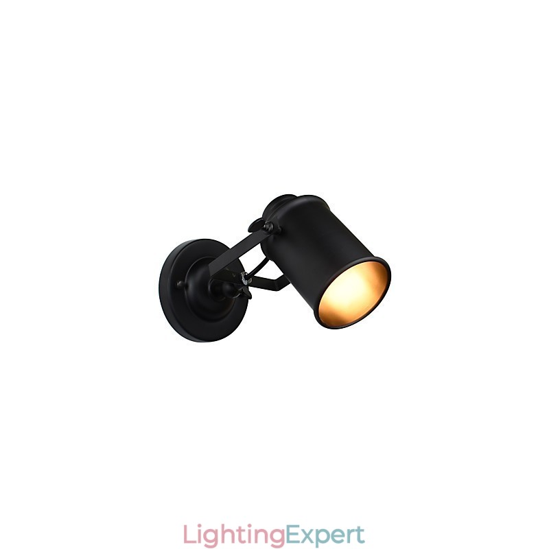 Painted Steel Wall Lamp Dumb Black American Coffee Decoration Retro Wall Light Lightsaber Lamp On Wall