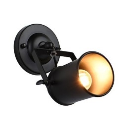 Painted Steel Wall Lamp Dumb Black American Coffee Decoration Retro Wall Light Lightsaber Lamp On Wall