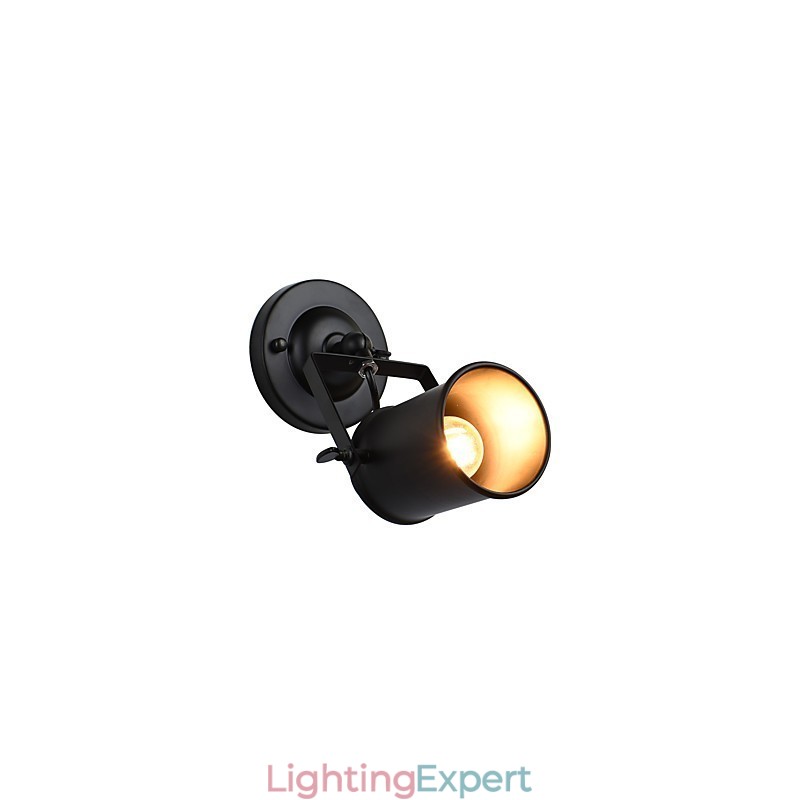 Painted Steel Wall Lamp Dumb Black American Coffee Decoration Retro Wall Light Lightsaber Lamp On Wall