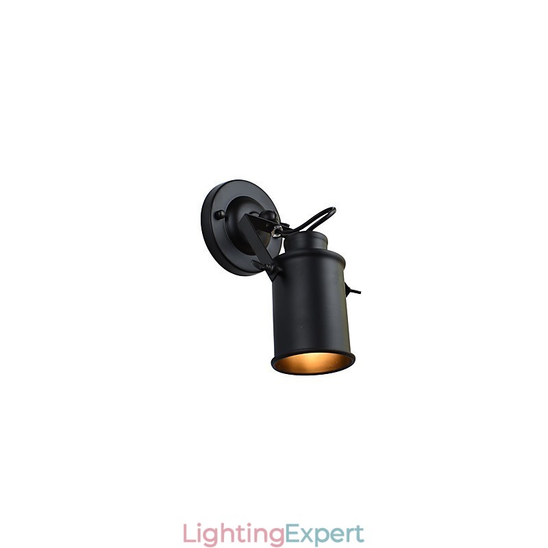 Painted Steel Wall Lamp Dumb Black American Coffee Decoration Retro Wall Light Lightsaber Lamp On Wall