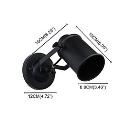 Painted Steel Wall Lamp Dumb Black American Coffee Decoration Retro Wall Light Lightsaber Lamp On Wall
