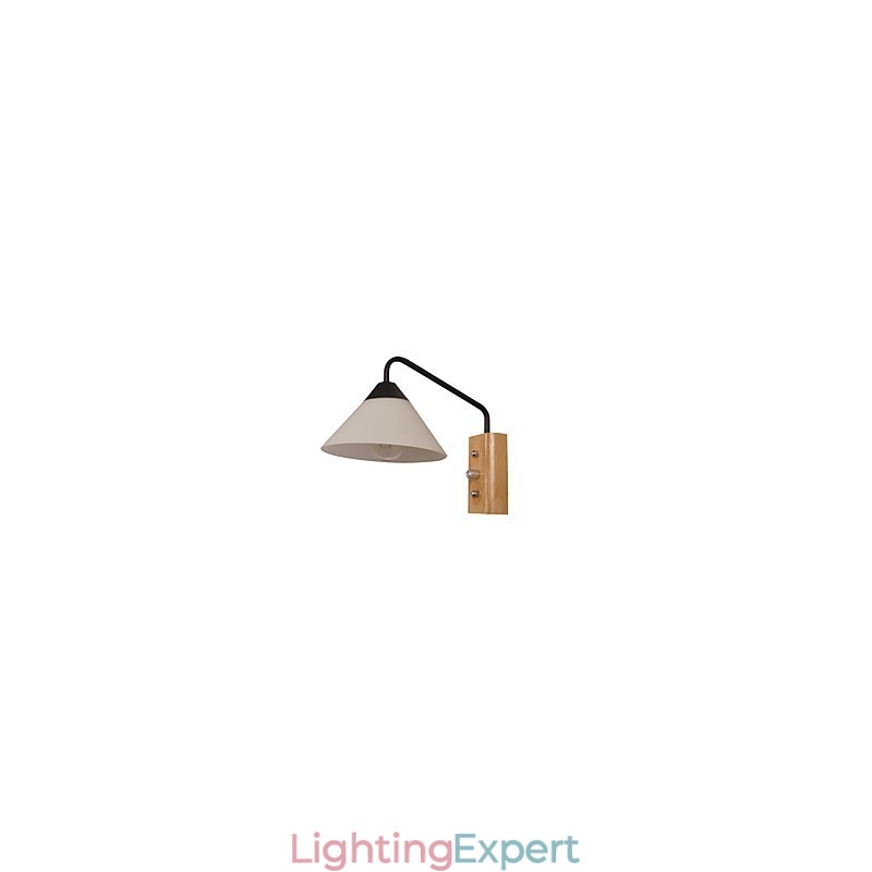 Simple Wall Lamp Bedside Desk Lamp With Glass Shade and Solid Wood for Bedroom Dresser Living Room Baby Room College Dorm Coffee Table Bookcas