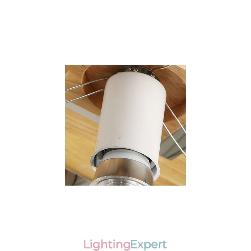 Flush Mount Mini Style Modern Contemporary Wood Bamboo
