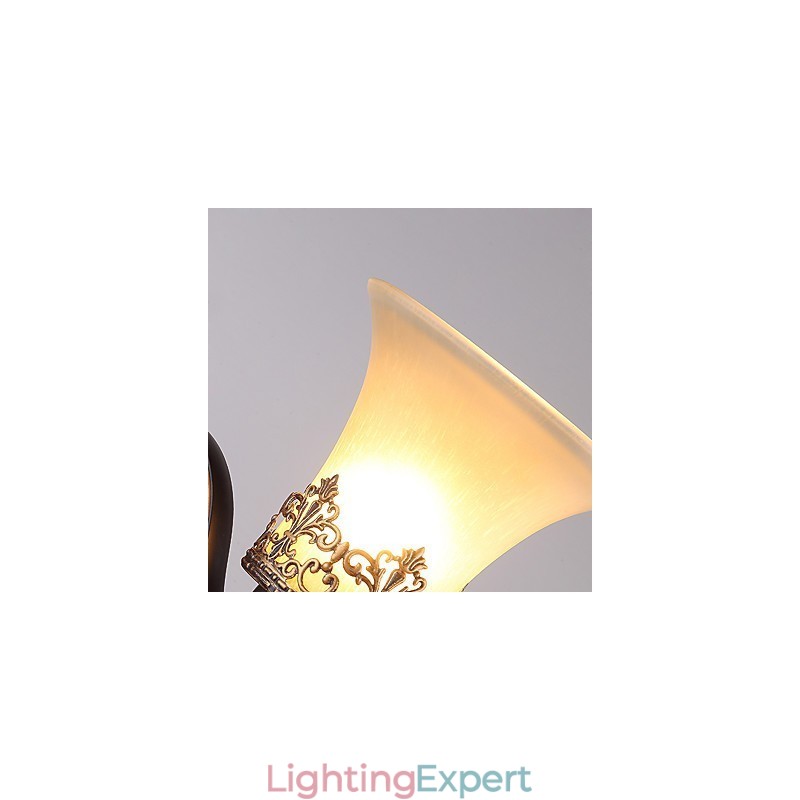 Single Head Amercian Countryside Vintage Metal with Glass Wall Lamp for the Canteen Room Living Room Entry Foyer Decorate Wall Lamp