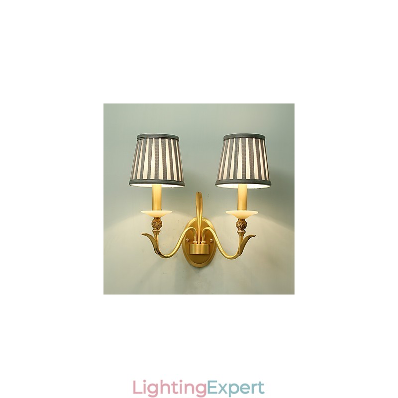 Simple Country Traditional Classic Brass Feature for Mini Style Uplight Wall Sconces Wall Light