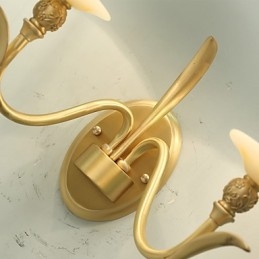 Simple Country Traditional Classic Brass Feature for Mini Style Uplight Wall Sconces Wall Light