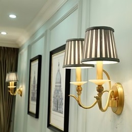 Simple Country Traditional Classic Brass Feature for Mini Style Uplight Wall Sconces Wall Light