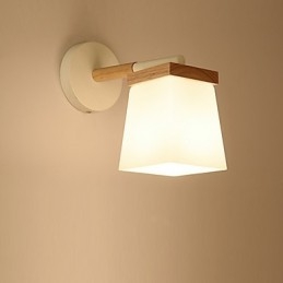 Squere Glassshade Wall Lamp For Bedroom Modern Feature Ambient Light Wall Sconces Wall Light