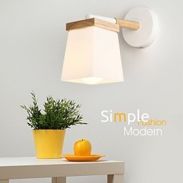 Squere Glassshade Wall Lamp For Bedroom Modern Feature Ambient Light Wall Sconces Wall Light