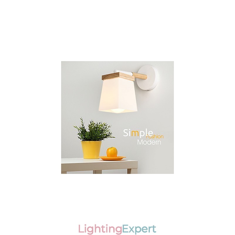 Squere Glassshade Wall Lamp For Bedroom Modern Feature Ambient Light Wall Sconces Wall Light