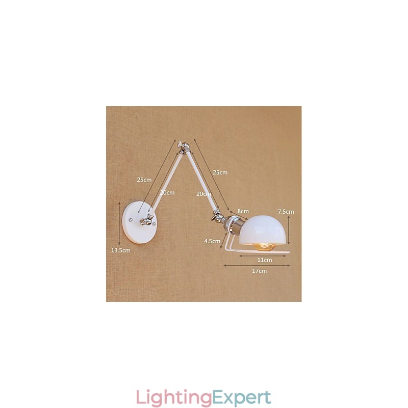 Vintage Country Painting Feature for Mini Style Swing Arm Eye Protection Ambient Light Swing Arm LightsWall