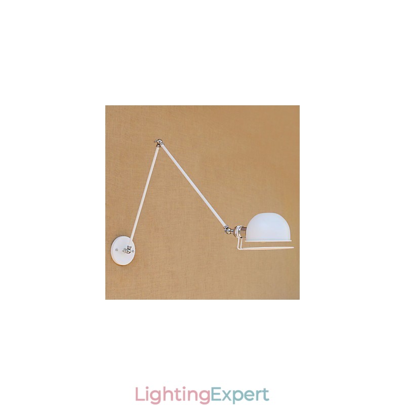 Simple Vintage Country Painting Feature for Mini Style Swing Arm Eye Protection Ambient Light Wall Sconces