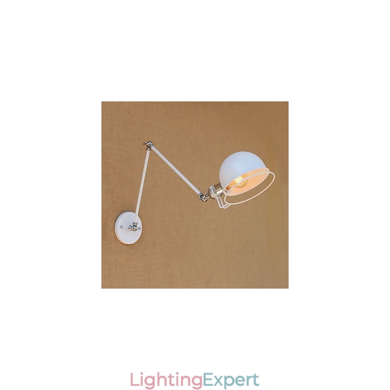 Simple Vintage Country Painting Feature for Mini Style Swing Arm Eye Protection Ambient Light Wall Sconces
