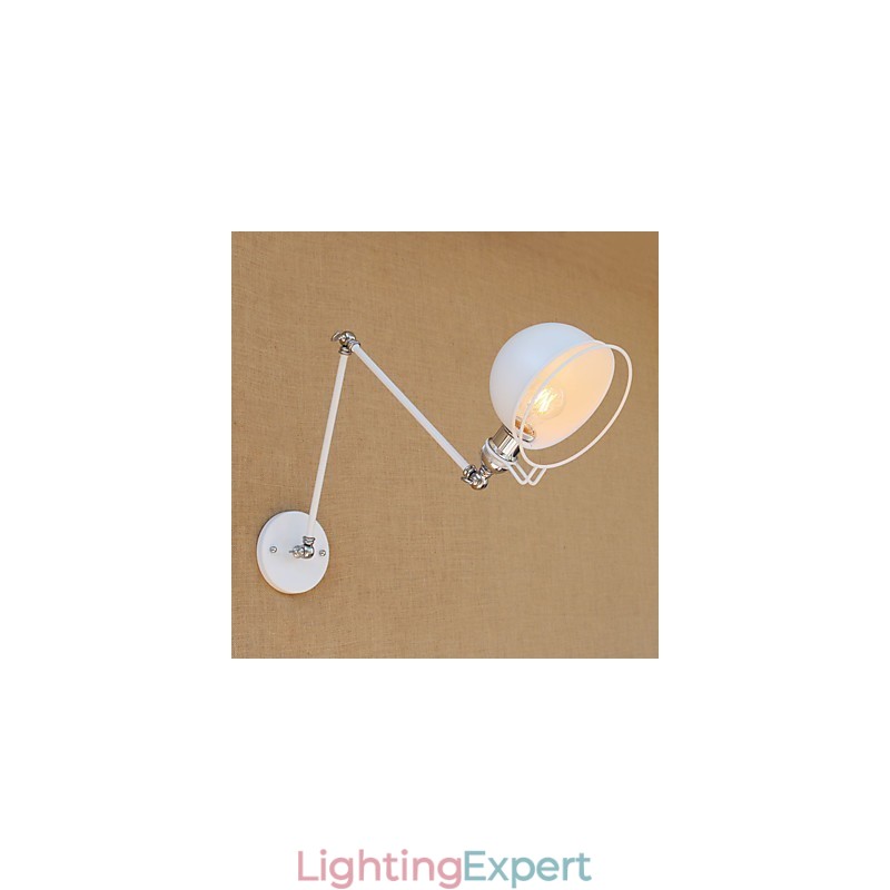 Simple Vintage Country Painting Feature for Mini Style Swing Arm Eye Protection Ambient Light Wall Sconces