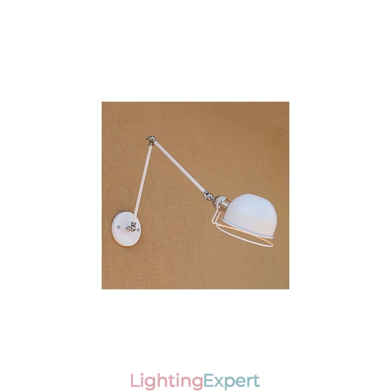Simple Vintage Country Painting Feature for Mini Style Swing Arm Eye Protection Ambient Light Wall Sconces