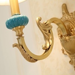 Simple Country Traditional Classic Brass Feature for Mini Style Uplight Wall Sconces Wall Light