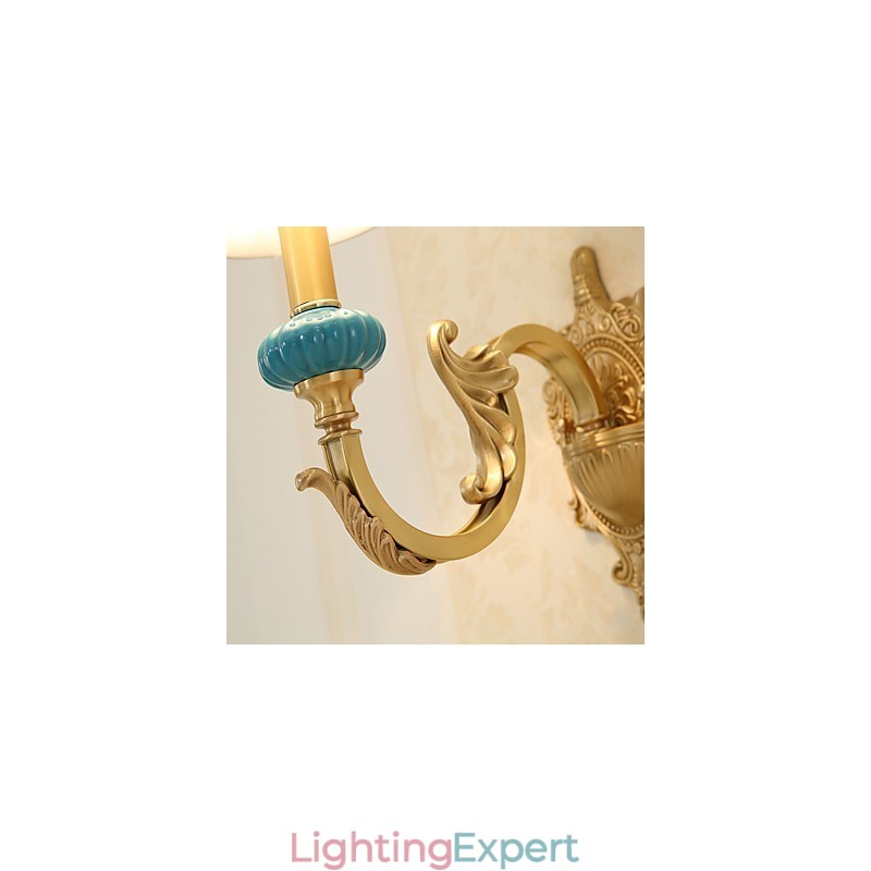 Simple Country Traditional Classic Brass Feature for Mini Style Uplight Wall Sconces Wall Light
