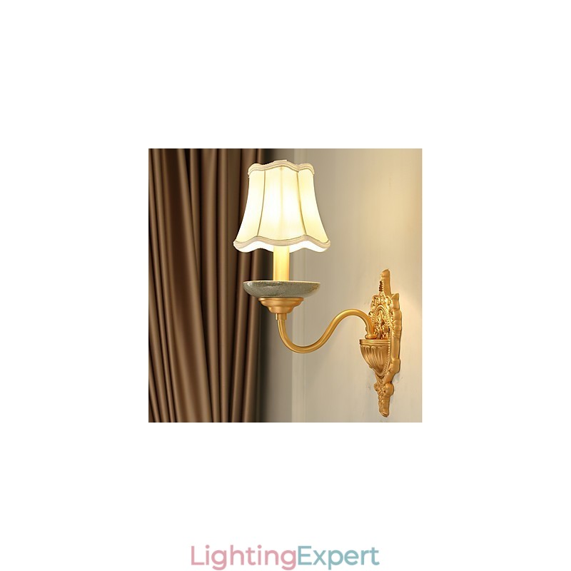 Simple Country Traditional Classic Brass Feature for Mini Style Uplight Wall Sconces Wall Light