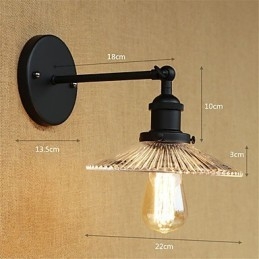 Country Retro Painting Feature for Mini Style Eye Protection Ambient Light Wall Sconces