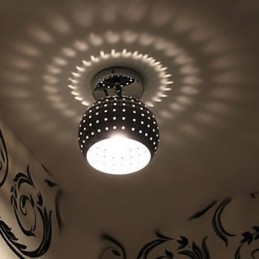 Creative Porous Ball Aesthetic Reflection Absorb Dome Light Wrought Iron Lamp