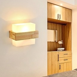 Novelty Country Feature for Mini Style Eye Protection Ambient Light Sconces Bedside Night Light Creative Balcony Wall Lamp