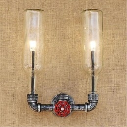 Retro Industrial Wind Switch Water Bottle Wall Lamp Wall Light
