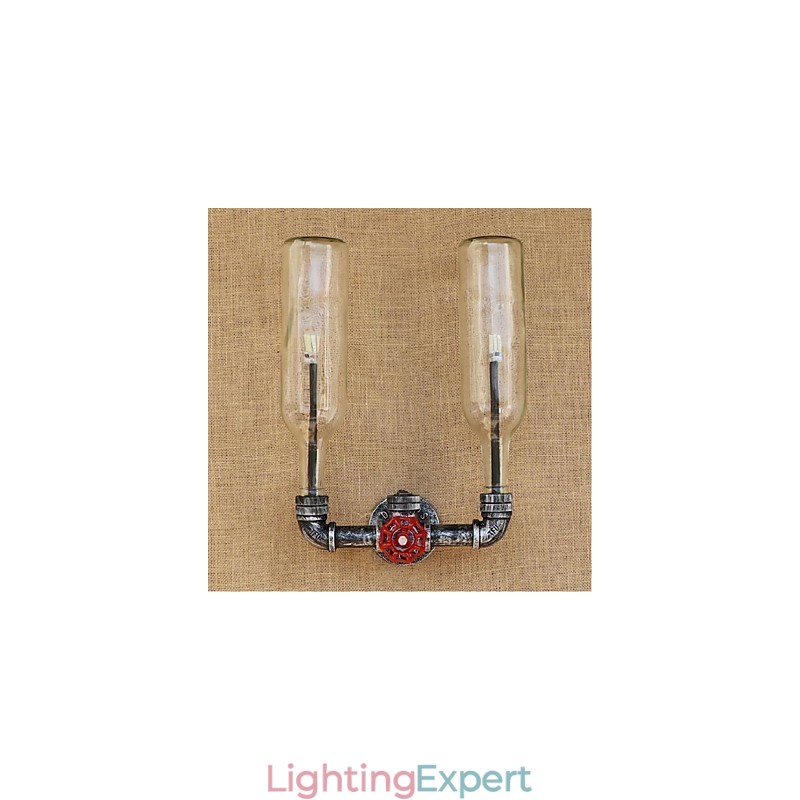 Retro Industrial Wind Switch Water Bottle Wall Lamp Wall Light