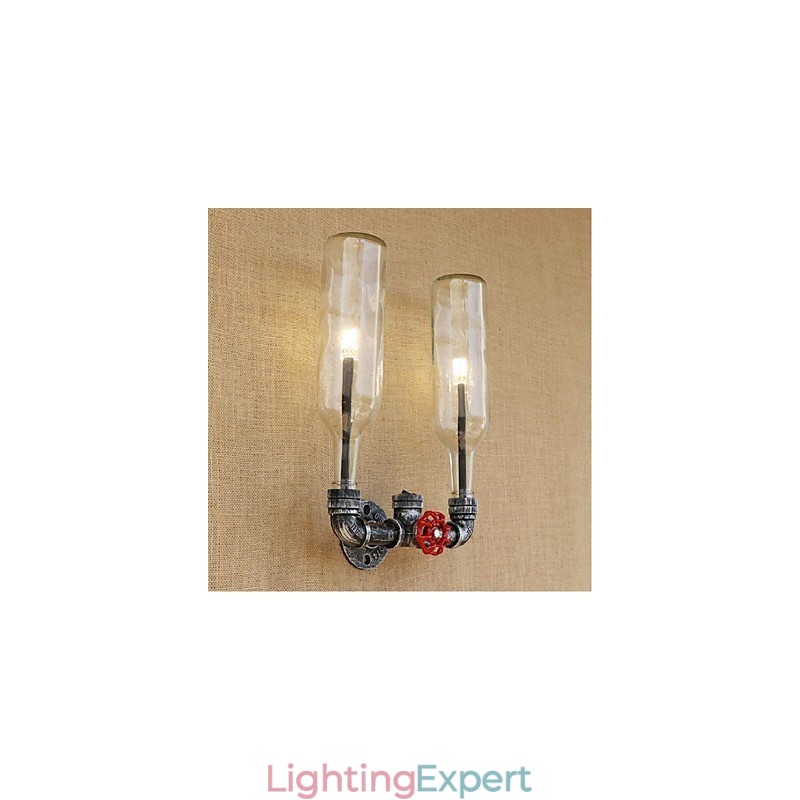 Retro Industrial Wind Switch Water Bottle Wall Lamp Wall Light