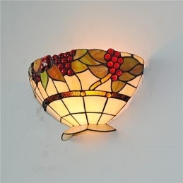 Retro Country Wall Lights Glass Shade Living Room Bedroom Restaurant Cafe Bar Wall Sconces
