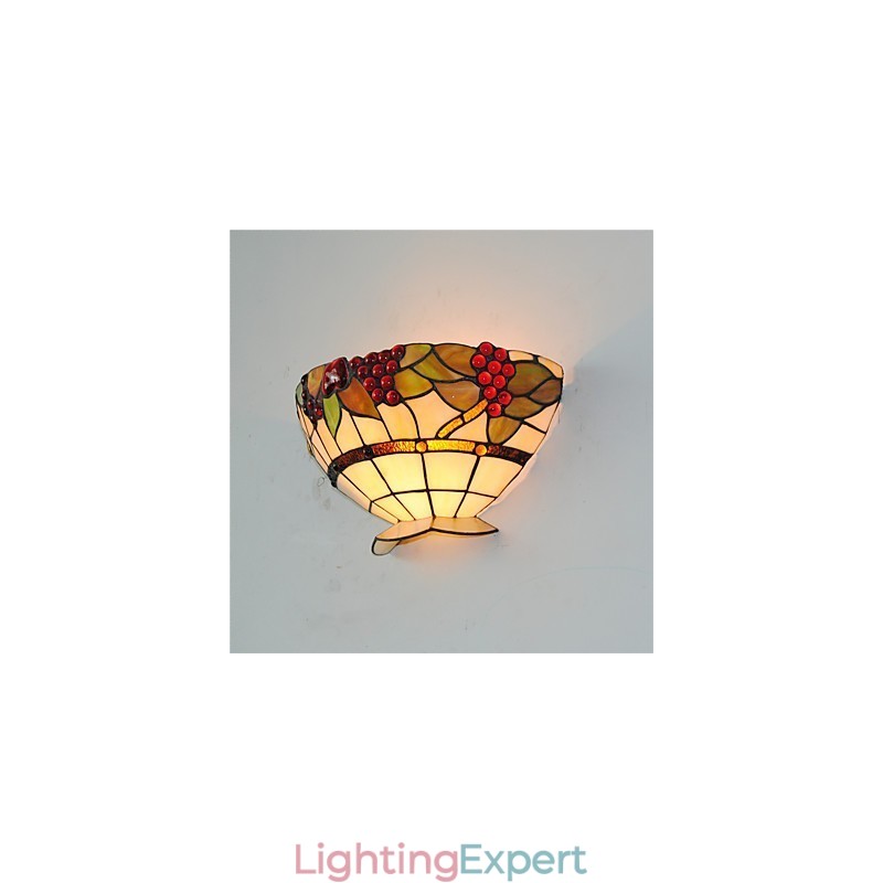 Retro Country Wall Lights Glass Shade Living Room Bedroom Restaurant Cafe Bar Wall Sconces