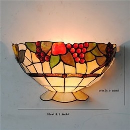 Retro Country Wall Lights Glass Shade Living Room Bedroom Restaurant Cafe Bar Wall Sconces