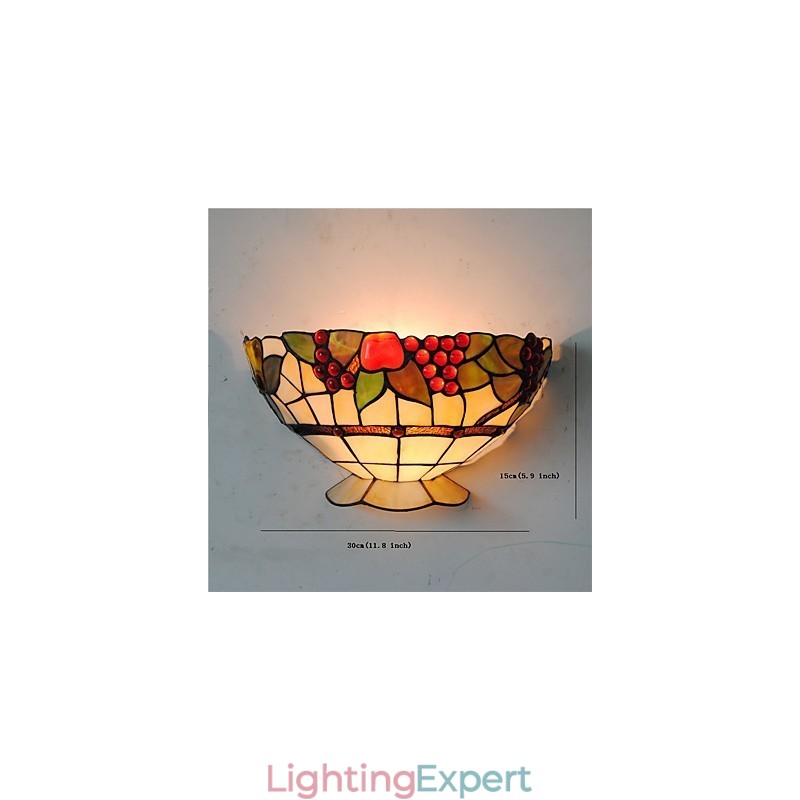 Retro Country Wall Lights Glass Shade Living Room Bedroom Restaurant Cafe Bar Wall Sconces