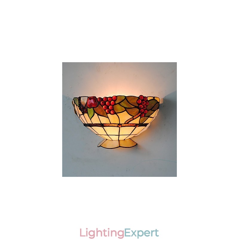 Retro Country Wall Lights Glass Shade Living Room Bedroom Restaurant Cafe Bar Wall Sconces