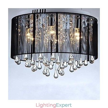 Luxury Black Drop Ceiling Crystal Chandelier Luxury Black Drop Ceiling Crystal Chandelier