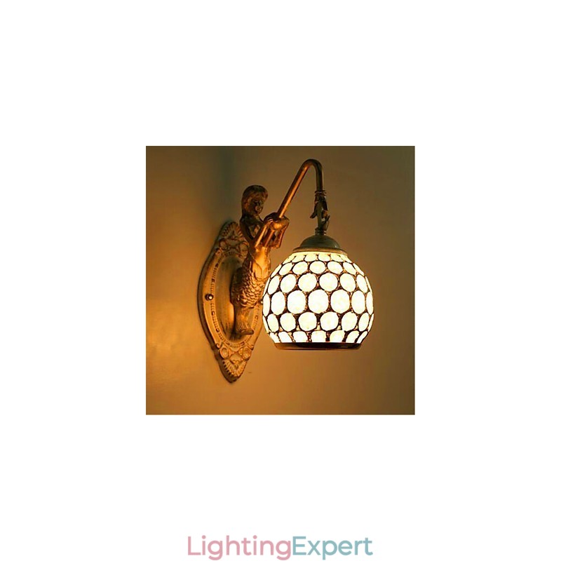 Simple European Style Wall Lamp Retro Pastoral Bedroom Bedside Balcony Stairs Hallway Mirror Lamp