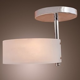 Modern Contemporary Mini Style Chrome Metal Chandelier Flush Mount Garage