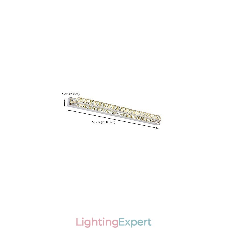 Long High Quality Mirror Lamp Bathroom Lights Metal and Crystal Wall Light