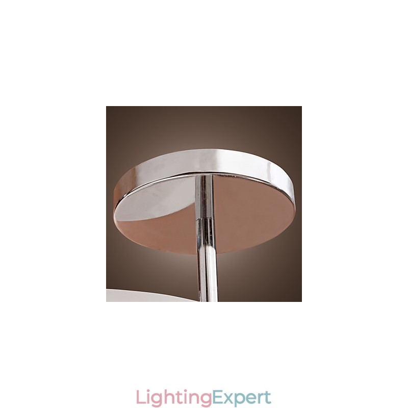 Modern Contemporary Mini Style Chrome Metal Chandelier Flush Mount Garage