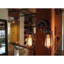 Retro Grapefruit American Village Iron Antique Restaurant Corridor Aisle Wall Lamp Wall Light