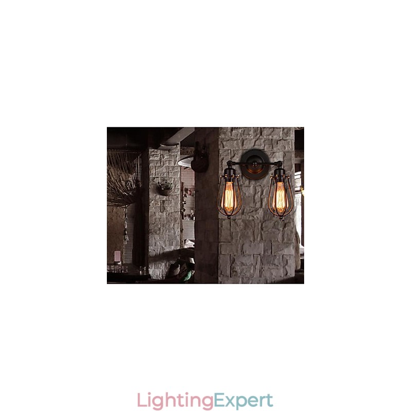 Retro Grapefruit American Village Iron Antique Restaurant Corridor Aisle Wall Lamp Wall Light