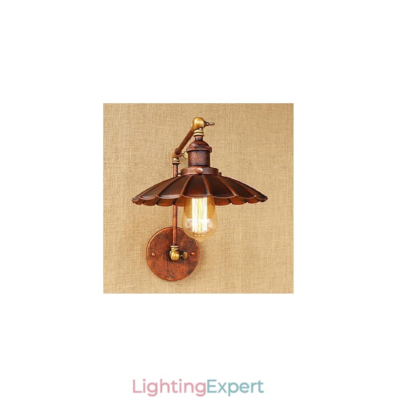 Long arm Half rust Retro Creative Nostalgic Retractable Folding Wall Sconces Wall Light