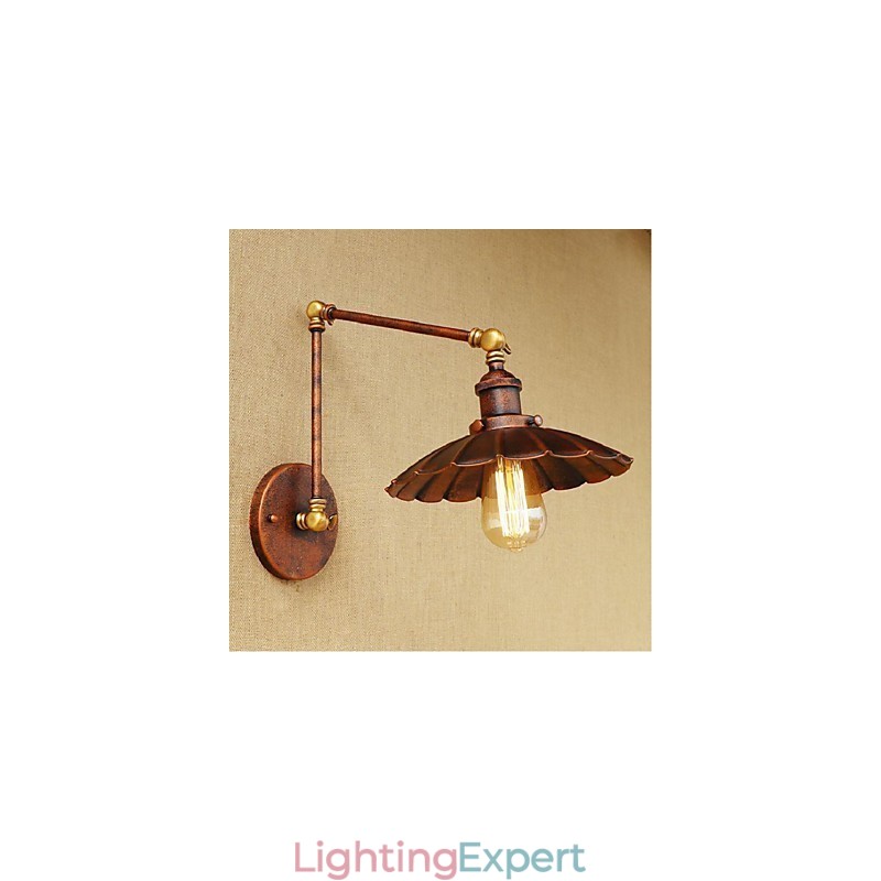 Long arm Half rust Retro Creative Nostalgic Retractable Folding Wall Sconces Wall Light