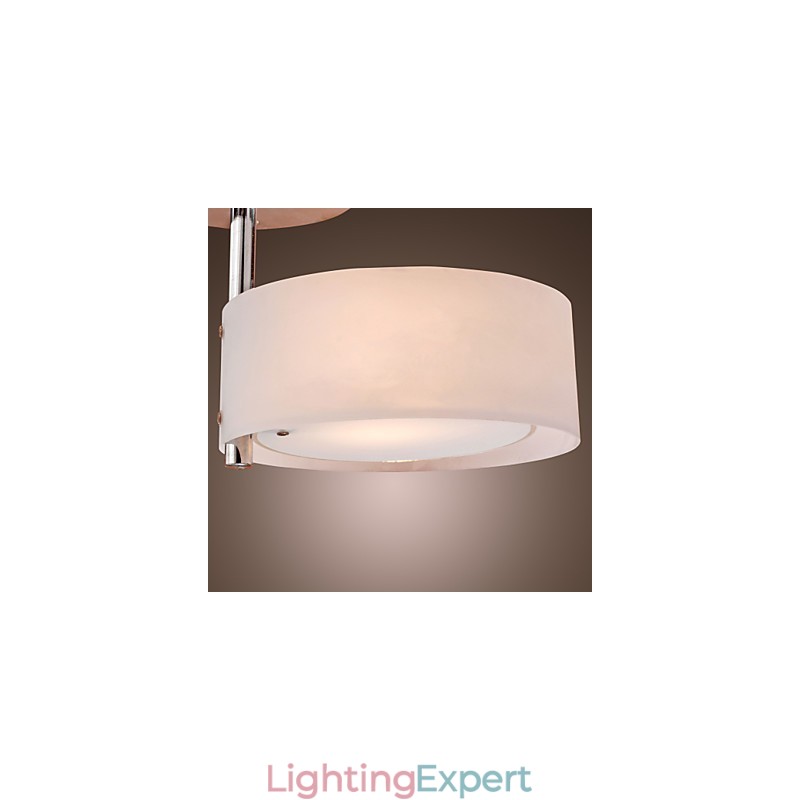 Modern Contemporary Mini Style Chrome Metal Chandelier Flush Mount Garage