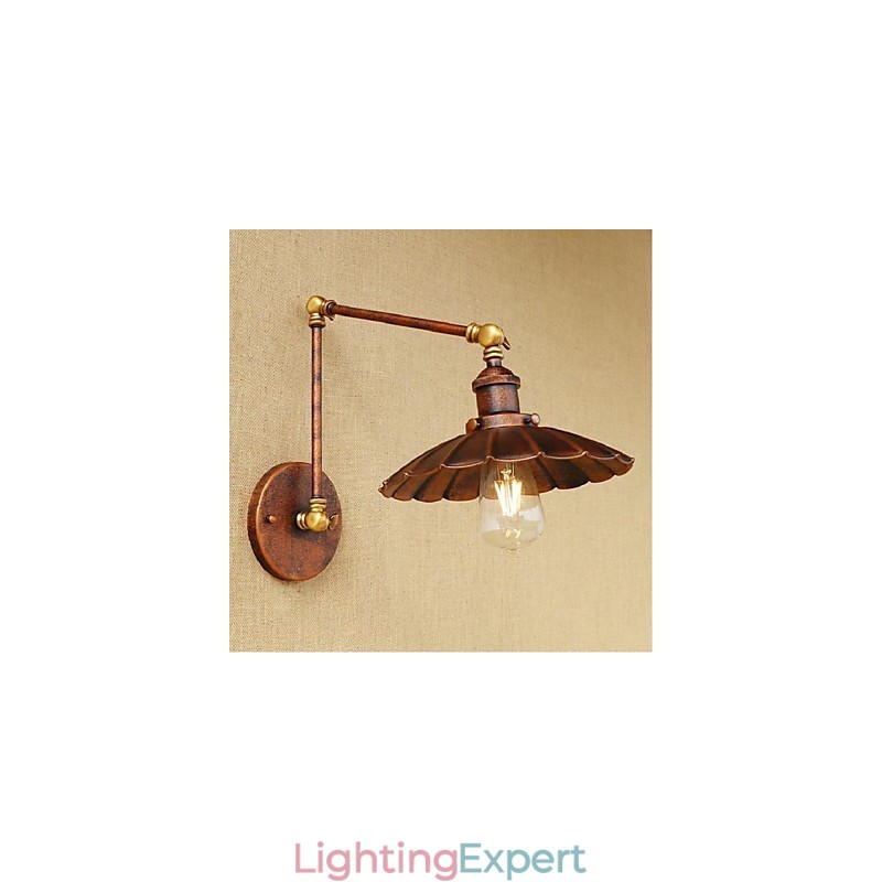 Long arm Half rust Retro Creative Nostalgic Retractable Folding Wall Sconces Wall Light