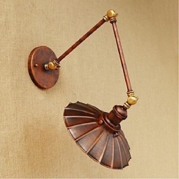Long arm Half rust Retro Creative Nostalgic Retractable Folding Wall Sconces Wall Light