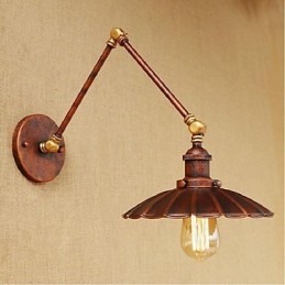Long arm Half rust Retro Creative Nostalgic Retractable Folding Wall Sconces Wall Light
