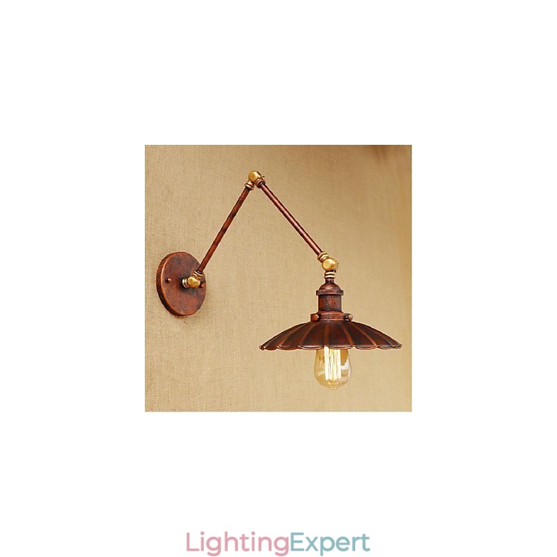 Long arm Half rust Retro Creative Nostalgic Retractable Folding Wall Sconces Wall Light