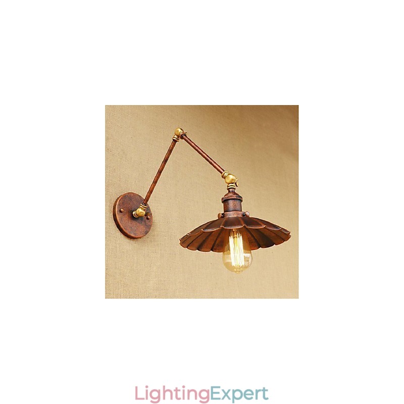 Long arm Half rust Retro Creative Nostalgic Retractable Folding Wall Sconces Wall Light