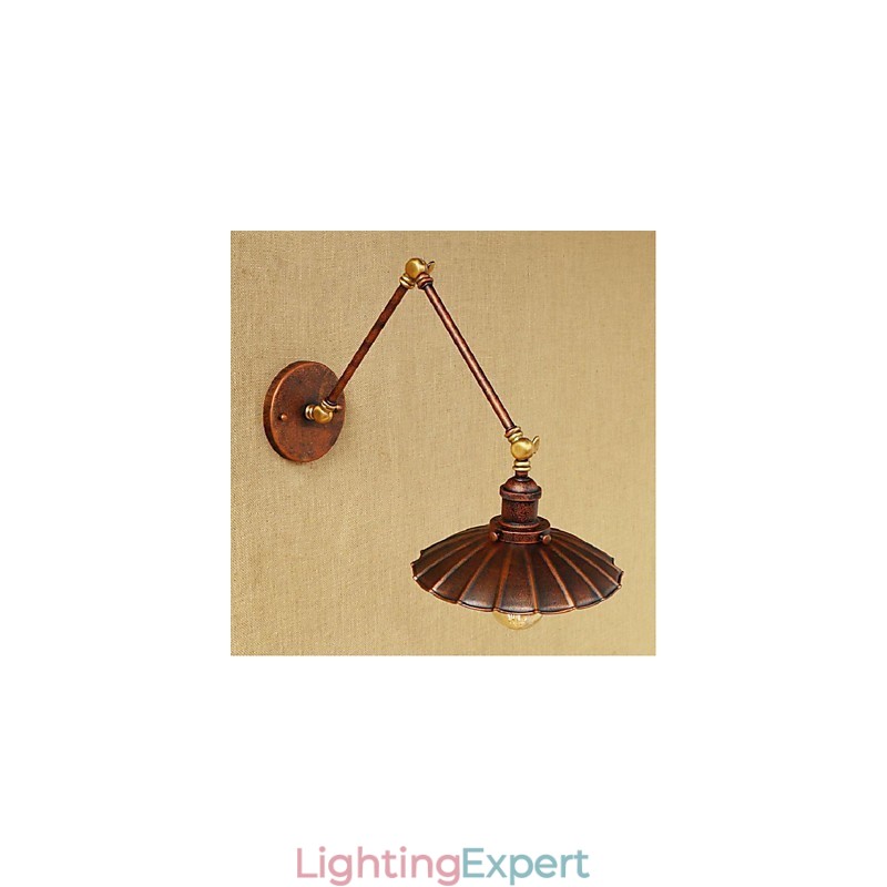 Long arm Half rust Retro Creative Nostalgic Retractable Folding Wall Sconces Wall Light